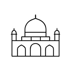Taj Mahal dome silhouette icon design