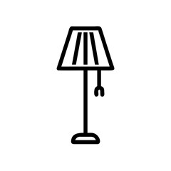 Tall floor lamp with a shade in minimalist design