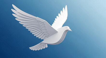 Obraz premium The international day of peace a white dove in flight against a blue sky symbolizes freedom and hope for a peaceful future