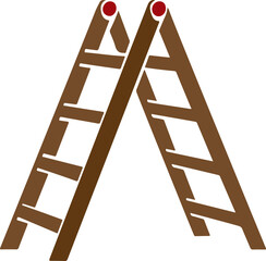 Folding Ladder Colorful Vector Illustration Design (Version: 01)