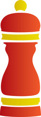 Pepper Grinder Colorful Vector Illustration Design (Version: 03)