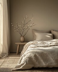 Relaxing Bedroom with Bed high resolution picture