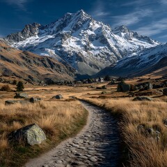Scenic Landscape with Path high resolution picture