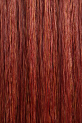 red hair, long glossy straight hair, macro hair texture