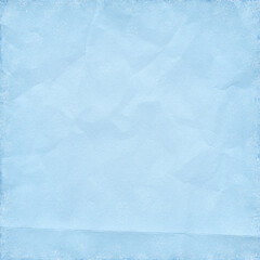 Soft blue textured paper background with subtle creases and frosted edges, perfect for winter themes, invitations, scrapbooking, stationery, and gentle decorative design projects.