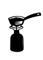 Silhouette of a Coffee Pour-Over Setup