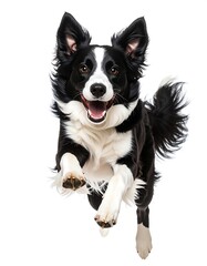 Happy Border Collie in mid-air (1)
