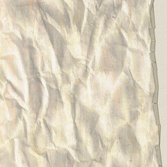 Old wrinkled crumpled beige fabric paper, rough grunge texture, patterned texture background, vintage style wallpaper illustration vector design.