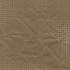 Old wrinkled crumpled brown fabric paper, rough grunge texture, patterned texture background, vintage style wallpaper illustration vector design.