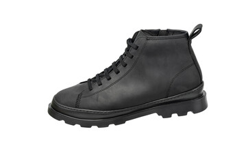 Men's leather ankle boots. Isolated on a white background with clipping path included