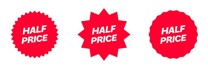 Half Price Splash Badge Set – Promotional Star Labels