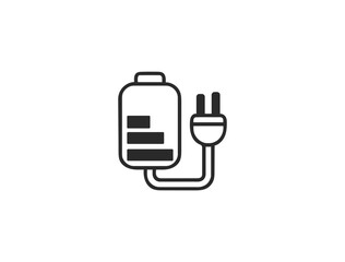 Charging & Energy Line Icon Set – Minimal Linear Icons of Battery, EV, Socket, Wireless Charging, Power Station, Electric Car & More