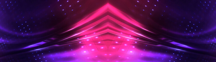 Abstract neon background. Sound Wave Design Element.