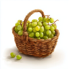 basket with grapes