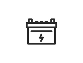 Charging & Energy Line Icon Set – Minimal Linear Icons of Battery, EV, Socket, Wireless Charging, Power Station, Electric Car & More