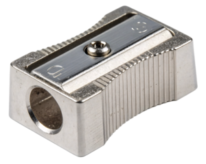 Classic Silver Pencil Sharpener with Single Blade Design