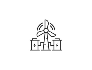 Charging & Energy Line Icon Set – Minimal Linear Icons of Battery, EV, Socket, Wireless Charging, Power Station, Electric Car & More