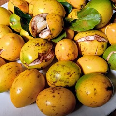 Amazonian fruit on the plate