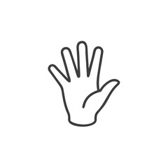 Fototapeta premium Waving hand icon for blogs, websites, clipart, greeting, communication, gesture, educational and awareness materials, presentations