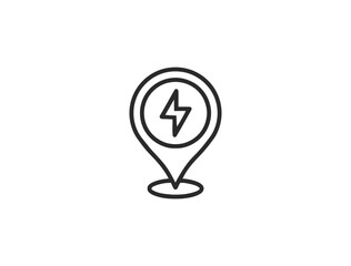 Charging & Energy Line Icon Set – Minimal Linear Icons of Battery, EV, Socket, Wireless Charging, Power Station, Electric Car & More