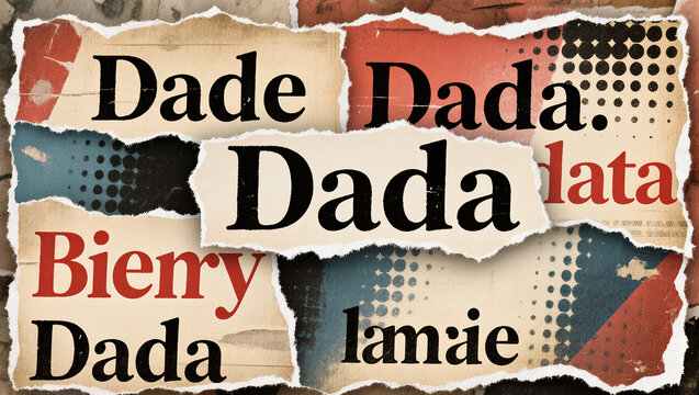 Creative collage showcasing the vibrant essence of Dada art movement