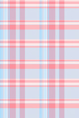 Popular plaid tartan texture, pure textile seamless fabric. Finish vector background pattern check in cyan and misty rose colors.