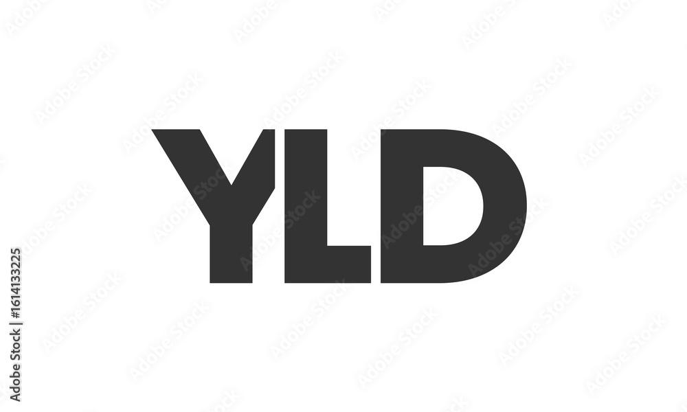 Aufkleber yld logo design template with strong and modern bold text. initial based vector logotype featuring s