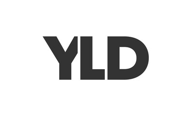 YLD logo design template with strong and modern bold text. Initial based vector logotype featuring simple and minimal typography. Trendy company identity.