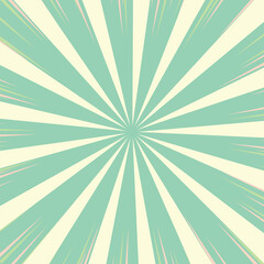Fototapeta premium Retro Starburst Pattern with Soft Pastel Colors new 2025 trendy sun brust retro comic style background