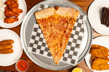 Pizzeria flat lay composition