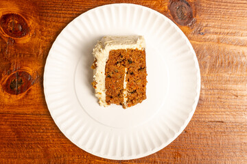 Slice of carrot cake