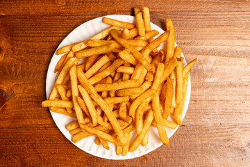 Large plate of French fries