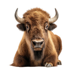 Close-up of a bison's head and shoulders