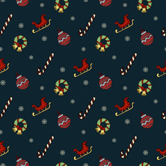 Christmas Pattern Design Creative Decorations. Vertical Pattern Stunning Christmas Elements. Wallpaper Banner Poster Layout card template design