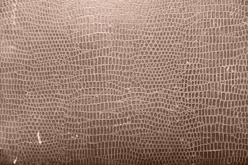 Einzigartige, alte Reptilien Haut Leder Imitat Hintergrund mit Spuren des Gebrauchs 