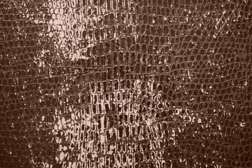 Einzigartige, alte Reptilien Haut Leder Imitat Hintergrund mit Spuren des Gebrauchs 