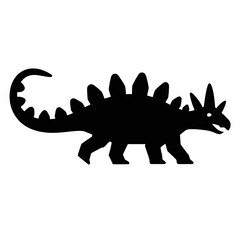 Fototapeta premium Dinosaur Silhouette Illustration for Kids and Education