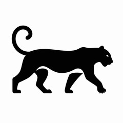 Fototapeta premium Stylized Black Panther Silhouette Design