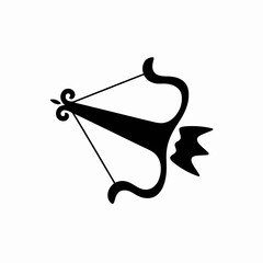 Stylized Cupid Bow Icon Design