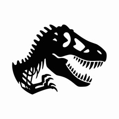 T-Rex Dinosaur Silhouette Design for Graphics