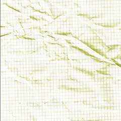 Old wrinkled crumpled yellow fabric paper, rough grunge texture, grid lines pattern texture background, vintage style wallpaper illustration vector design.