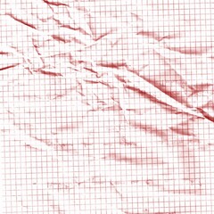 Old wrinkled crumpled pink fabric paper, rough grunge texture, grid lines pattern texture background, vintage style wallpaper illustration vector design.