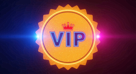 Illuminated VIP Badge A Glowing Symbol of Exclusive Access and Special Privileges