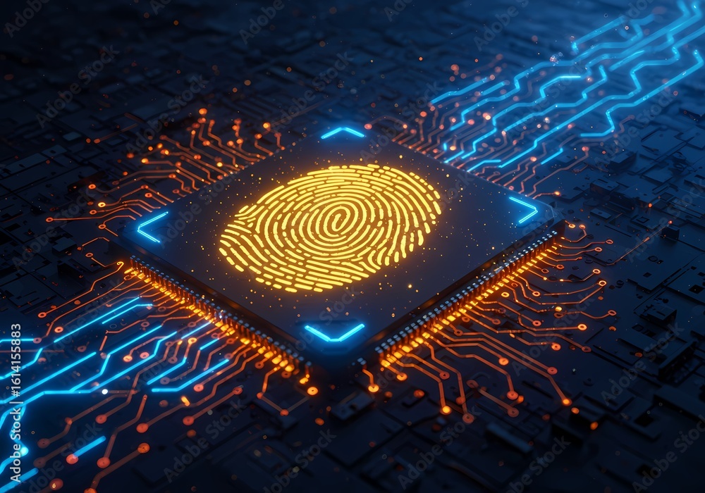 Poster fingerprint security technology biometric authentication system identification