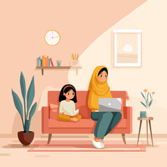 Smart Learning & Remote Jobs: A Family and Team Working Together Online