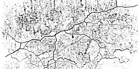 Obraz premium modern Texture grunge black or white of grunge cracks dust and scratches concrete distress old wall texture vector background. 