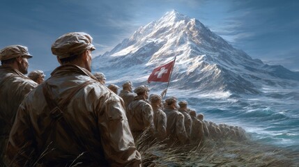 Swiss nation holiday: jubilation confederation, founding alpine, country Helvetic, cheerful population, assembly traditional, ritual commemorative, observance crimson, ensign symbol, revelry