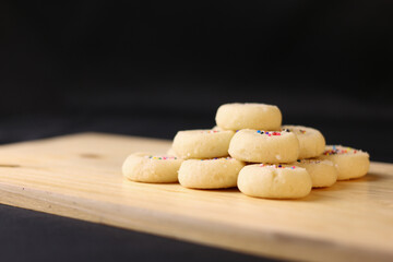 Close-Up of Mantecaditos Shortbread Cookies