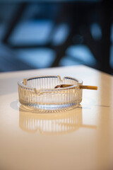 A closeup of a burning cigarette