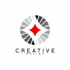 Bright shining star logo design.